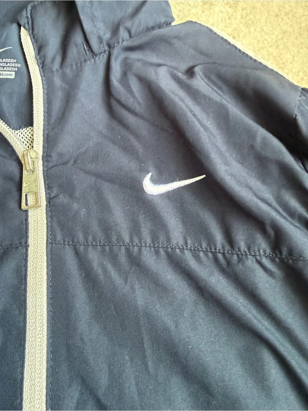 Nike Kids 2-piece Track Suit Navy White Windbreaker Set Jacket & Pants Size 6